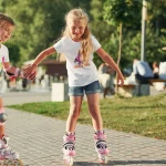 T-shirt kids Roller Girl White