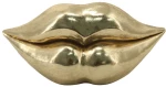 Διακοσμητικό Αντικείμενο Lips 65217 29x9,5cm Gold Πολυρεσίνη