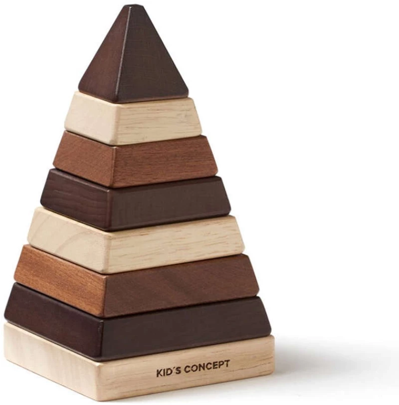 Πυραμίδα Σύνθεσης KC1000497 10,5x10,5x8cm Ξύλινη Natural-Brown Kid's Concept