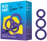 ROMP - REMIX TRIO SET OF 3 PURPLE SILICONE PENIS RINGS
