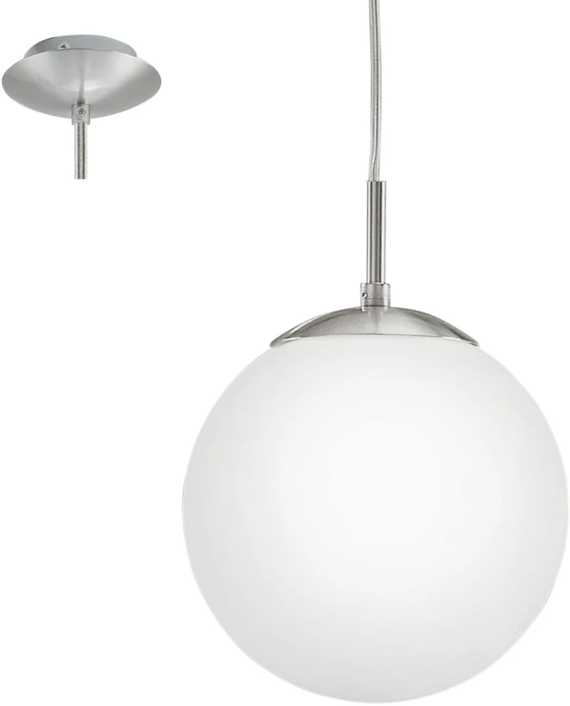 Φωτιστικό Οροφής Rondo 85261 White Eglo Μέταλλο,Γυαλί