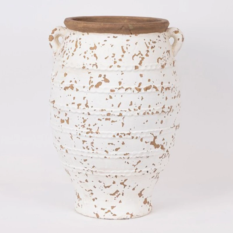 Πυθάρι Κεραμικό 819-00630 30x29x40,5cm White-Brown Estheti Home Κεραμικό
