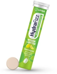 UPSA HydraFizz Hydra + Detox Ηλεκτρολύτες με Αγκινάρα, Ginger & Σημύδα – 16 Αναβράζοντα Δισκία