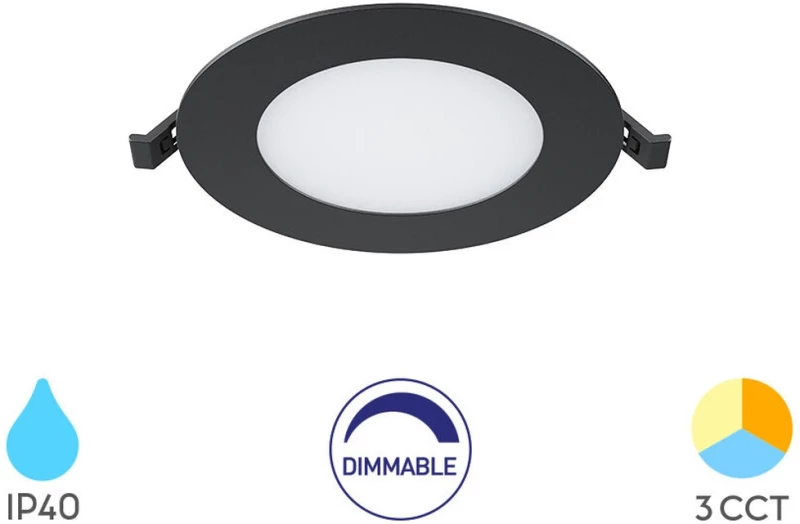 Φωτιστικό Χωνευτό Braytron BP01-90681 Μαύρο Ματ (Black Mat) CCT3