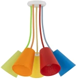 Φωτιστικό Οροφής Wire 2107 70x50cm 5xE27 15W Multi TK Lighting Ατσάλι,Πλαστικό
