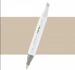 Μαρκαδόρος Πινέλο Ohuhu Με Διπλή Μύτη (Brush & Chisel)  YG080 Yellow Grey / E19Dried Sage