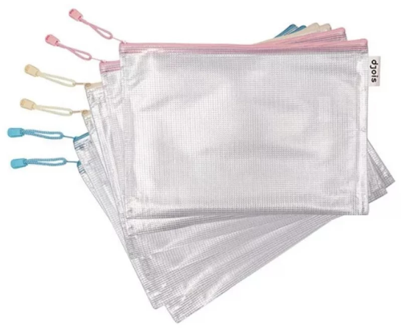 Διαφανής Θήκη Με Φερμουάρ A3 Zipper Σέ Διάφορα Pastel Χρώματα 33x45cm