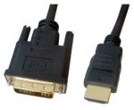 Καλώδιο HDMI - DVI 3m μαύρο με επίχρυσες επαφές Top 04.001.0185