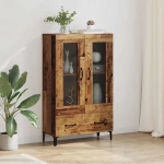 vidaXL Highboard με συρτάρι Παλιό Ξύλο 70 x 31 x 115 εκ
