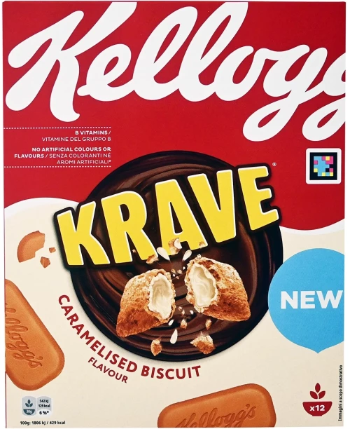Kellogg's Krave Caramelised Biscuit 375g