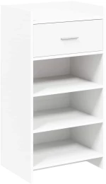 vidaXL Ντουλάπα Παπουτσιών Λευκό 48 x 36 x 92 εκ Επεξεργασμένο Ξύλο