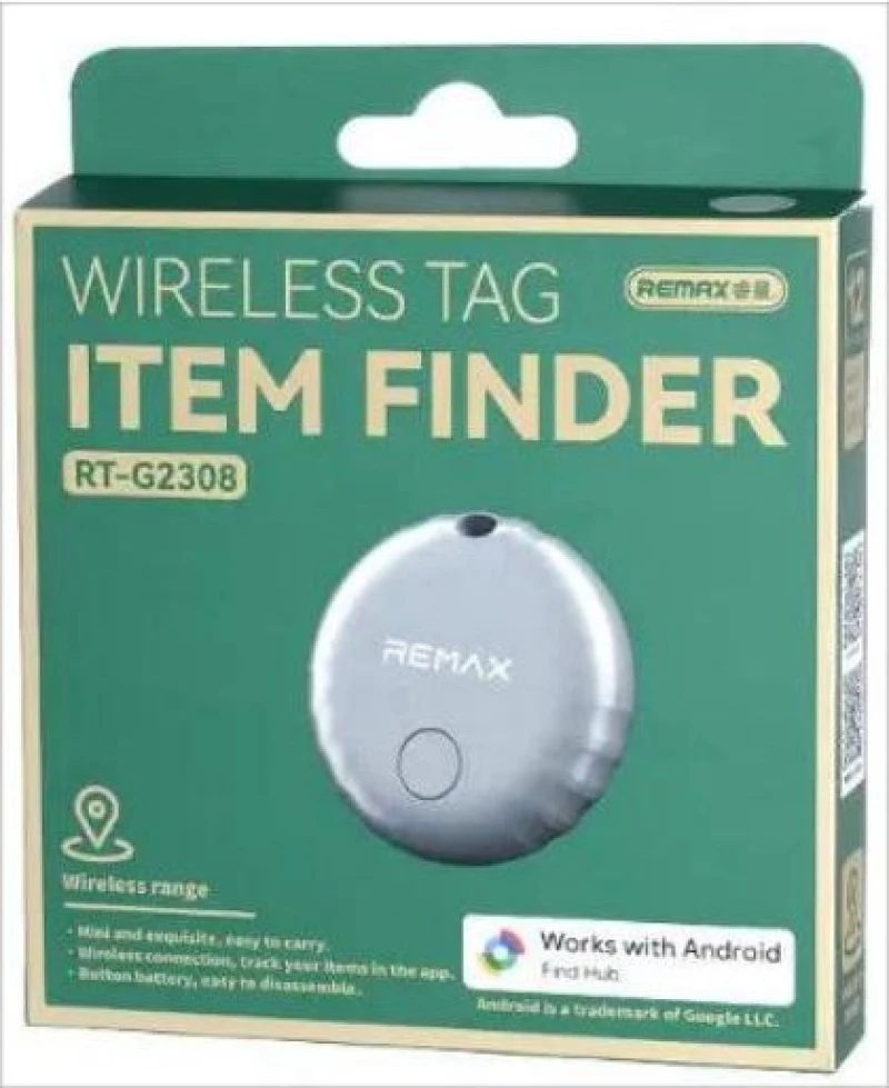 Remax RT-G2308 Bluetooth Tracker Εντοπισμού Αντικειμένων Google Find Hub Μαύρο