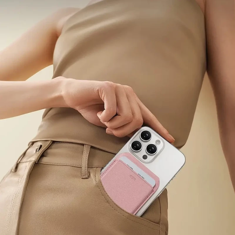 ESR Μαγνητικό Πορτοφόλι - Stand MagSafe HaloLock Vegan Leather Pink