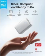 Anker Power Bank Nano 10000mAh 45W με Θύρα USB-A / Type-C και Καλώδιο Type-C  White