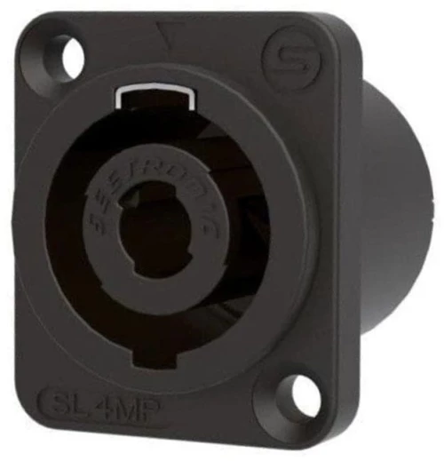 Seetronic SL4MP - Βύσμα Σασί Speakon 4 Πόλων 30A RMS, Μαύρο
