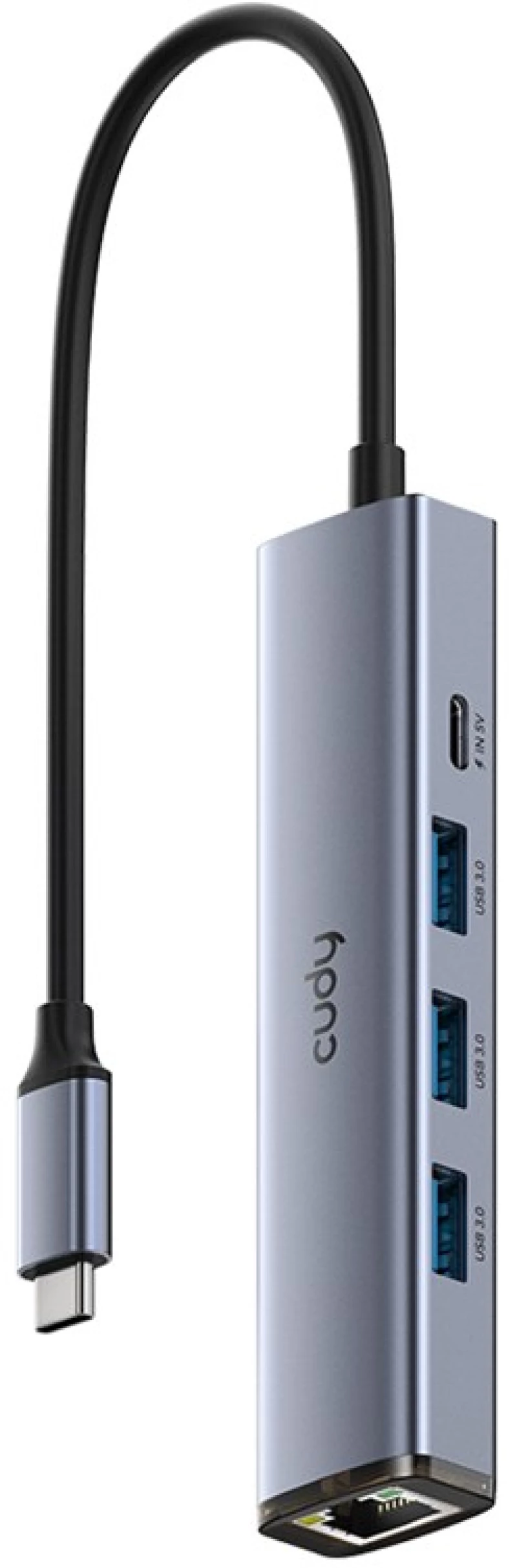 Cudy UH605 interface hub USB 3.2 Gen 1 (3.1 Gen 1) Type-C 5000 Mbit/s Grey, Silver