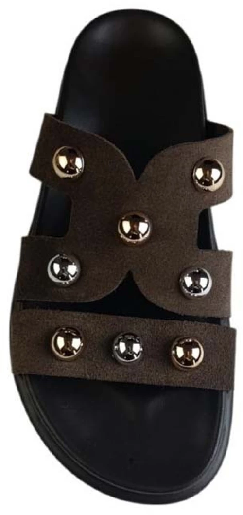 RACHAEL SANDAL- BROWN 100% Δερμάτινα