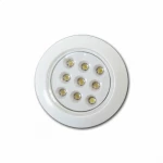 Πλαφονιέρα 9 LED 72mm Χωνευτή Επίπεδη Λευκή Πλαστική