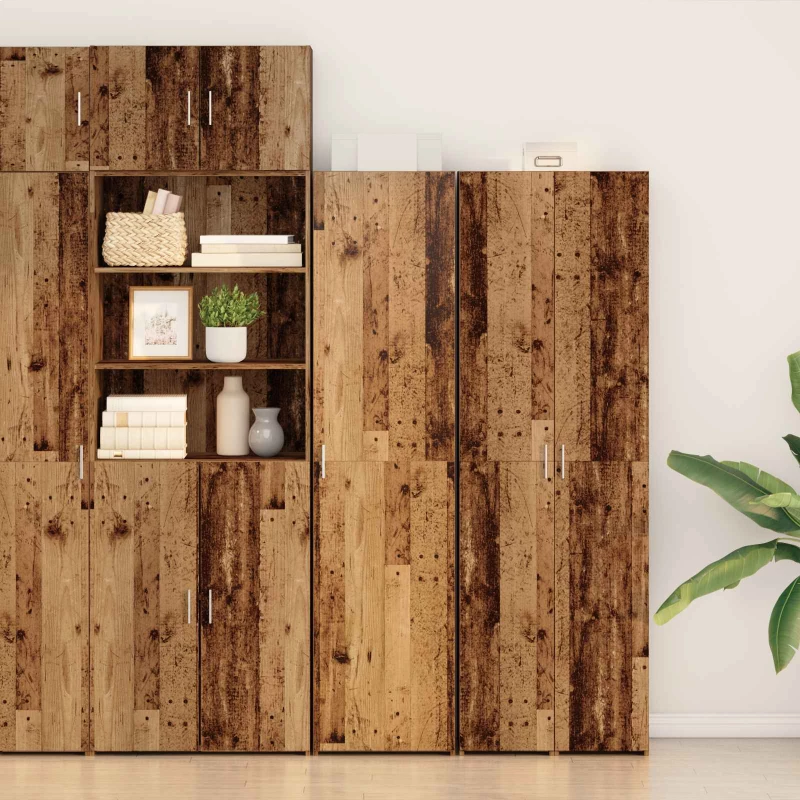 Highboard 2 pcs Παλιό ξύλο 45 x 42,5 x 185 εκ. |3365582