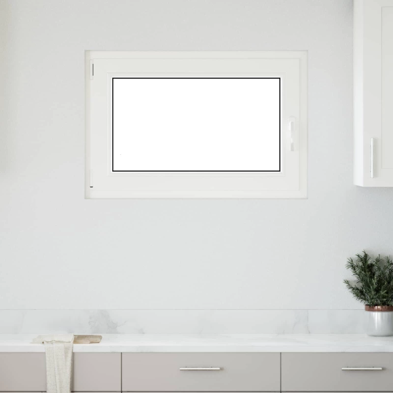 Παράθυρο Κάτω Στρώματος RISOR Λευκός 90 x 60 cm PVC και Γυαλί |42047247