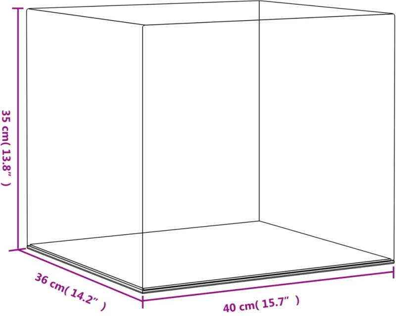 vidaXL Κουτί Βιτρίνα Διάφανο 40 x 36 x 35 εκ. Ακρυλικό