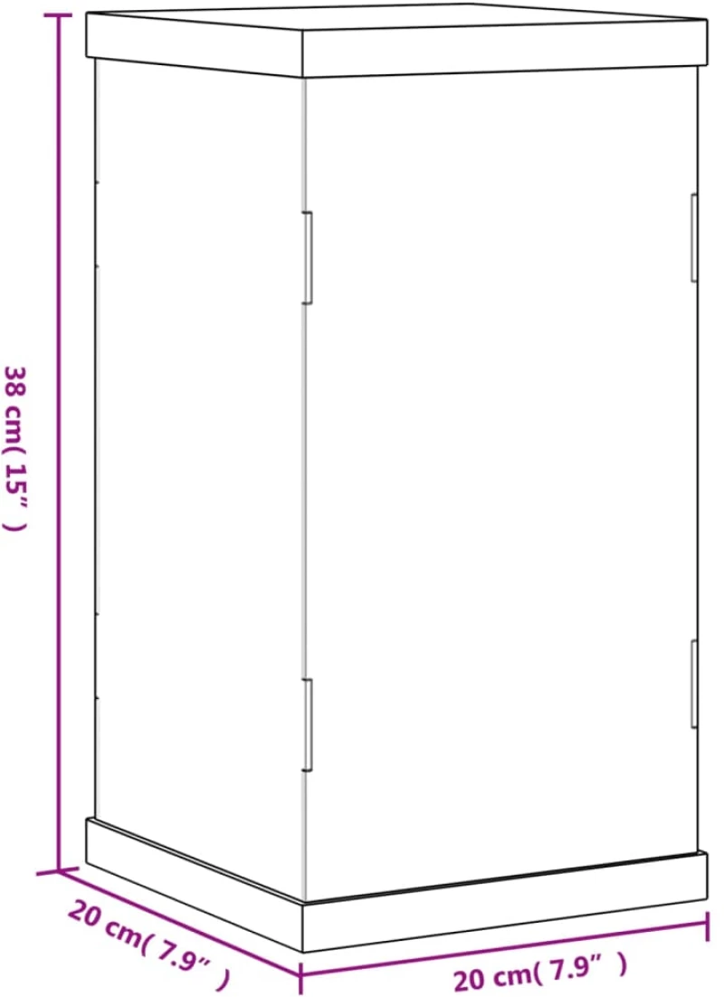 vidaXL Κουτί Βιτρίνα Διάφανο 20 x 20 x 38 εκ. Ακρυλικό