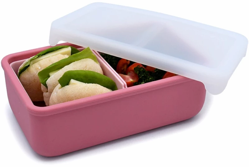 Melii – Bento Σιλικόνης 2 Θέσεων 700ml Blush/Berry