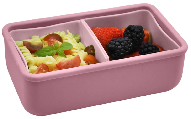 Melii – Bento Σιλικόνης 2 Θέσεων 700ml Blush/Berry
