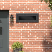 Παράθυρο Κάτω Στρώματος RISOR 110 x 40 cm PVC και Γυαλί Ανθρακί |42047307