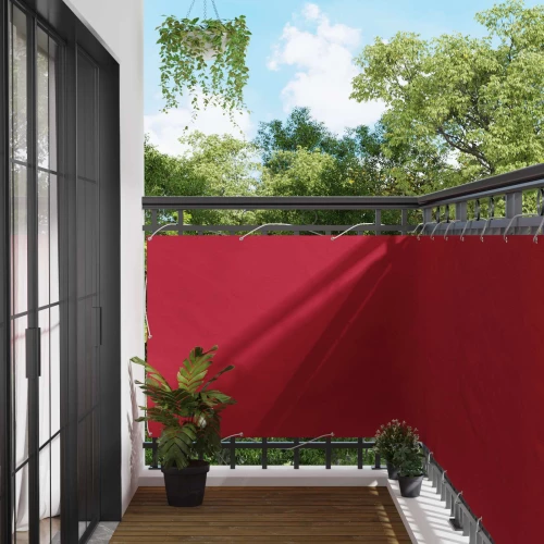 Οθόνη Μπαλκονιού Κόκκινο 110 x 500 cm Ύφασμα Όξφορντ |42030821