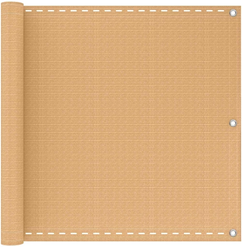 Οθόνη Μπαλκονιού Άμμος 90 x 300 cm HDPE και Αλουμίνιο |4003275