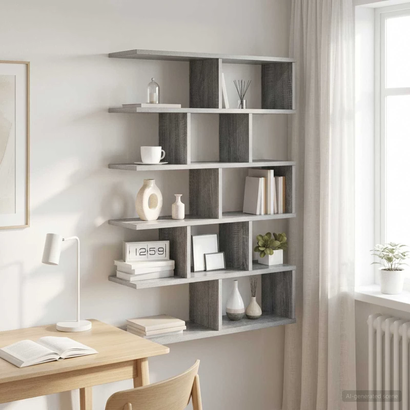 Ράφι Τοίχου Γκρι Sonoma 70 x 20 x 100 εκ. Επεξεργασμένο Ξύλο |8012153