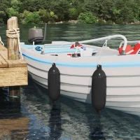 Φτερά Σκαφών 2 τμχ. Ø 16 x 58 εκ Μαύρο PVC |42028743