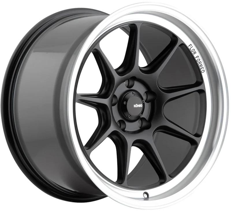 Konig Countergram 19x11 5x112 ET40 Matte Black Matte Machined Lip