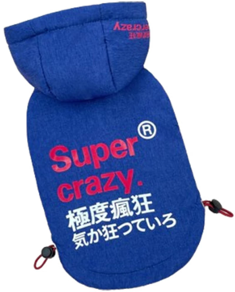 Αδιάβροχο Αντιανεμικό Μπουφάν Σκύλου Super Crazy 3XLarge 46cm Μπλε