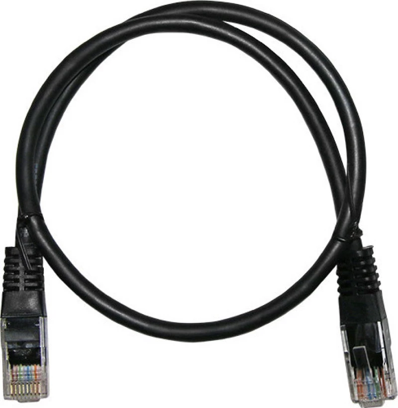 Adeleq U/UTP Cat.5e Cable 1m Μαύρο (9-14511)