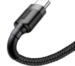 Baseus Braided USB 2.0 Cable USB-C male - USB-A male Μαύρο 1m (CATKLF-BG1)