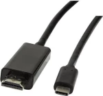 LogiLink Regular USB 2.0 Cable USB-C male - HDMI male Μαύρο 1.8m (UA0329)