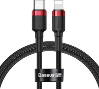 Baseus Cafule Braided USB 3.1 Cable USB-C male - Lightning Κόκκινο 1m (CATLKLF-91)