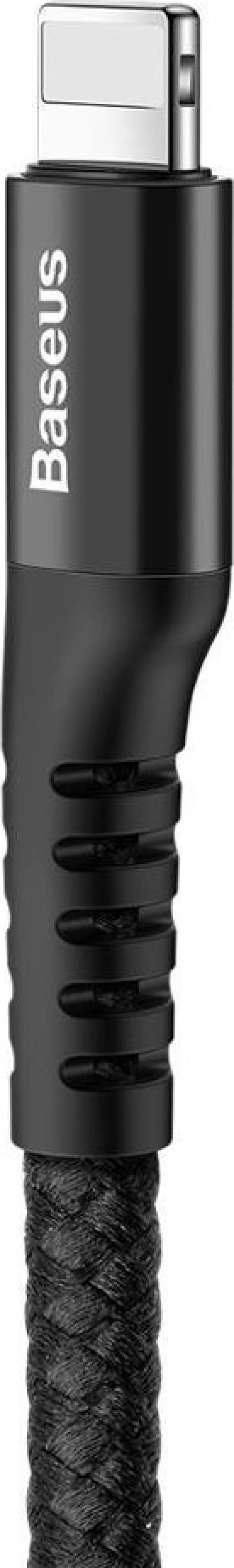 Baseus Fish Eye Braided / Spiral USB to Lightning Cable Μαύρο 1m (CALSR-01)