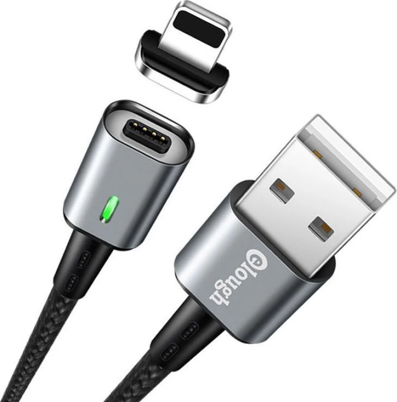 Magnetic USB to Lightning Cable Μαύρο 1m (Elough E05)