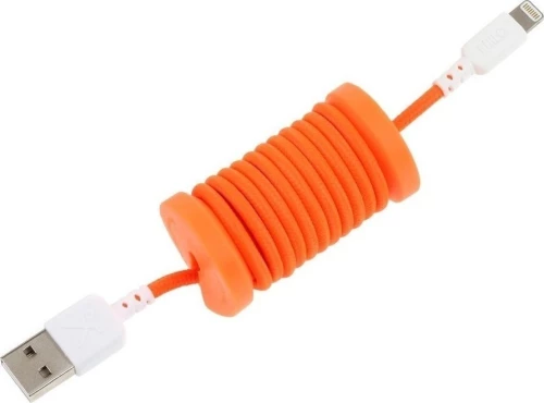 Philo Spool Cable Braided USB to Lightning Cable Πορτοκαλί 1m (PH004OR)