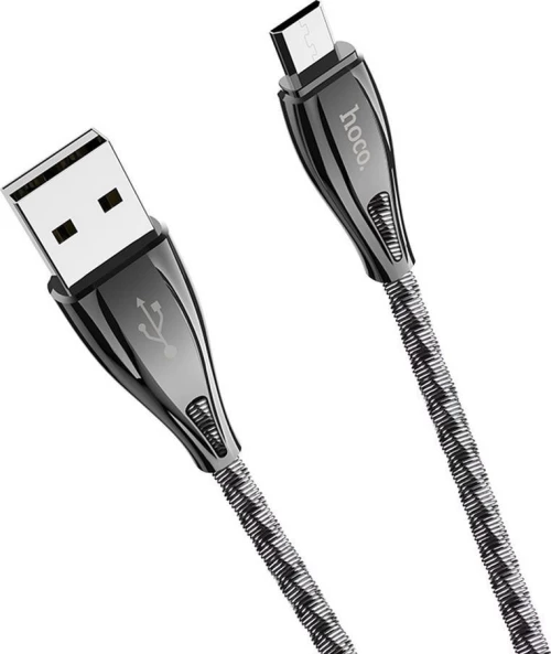 Hoco Braided USB 2.0 to micro USB Cable Γκρι 1.2m (U56 Metal Armor)