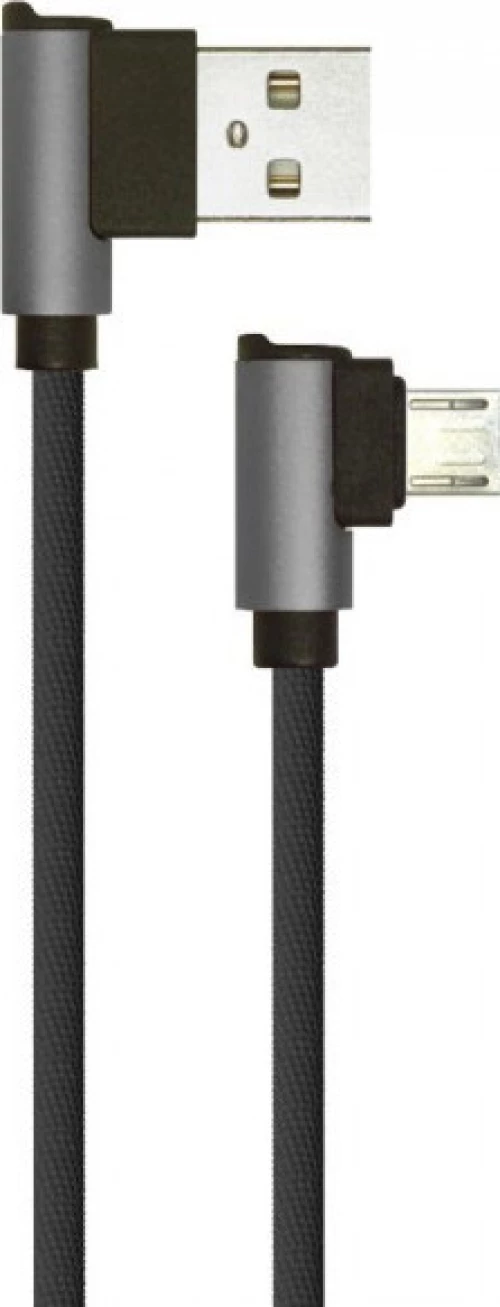 V-TAC Angle (90°) / Braided USB 2.0 to micro USB Cable Μαύρο 1m (Diamond)