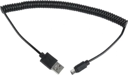 Cablexpert Spiral USB 2.0 to micro USB Cable Μαύρο 1.8m (CC-MUSB2C-AMBM-6)