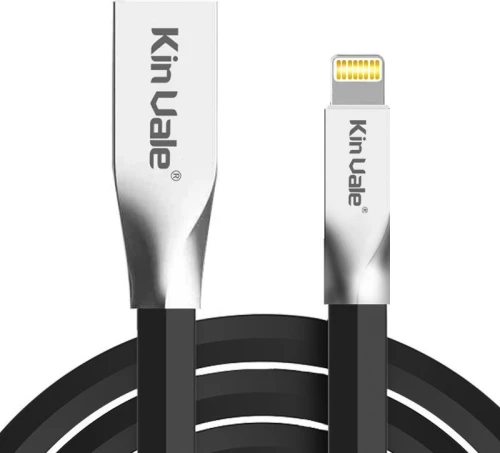 Flat USB to Lightning / micro USB Cable Μαύρο 1m (C8)