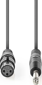 Nedis Cable XLR female - 6.3mm male 1.5m (COTH15120GY15)