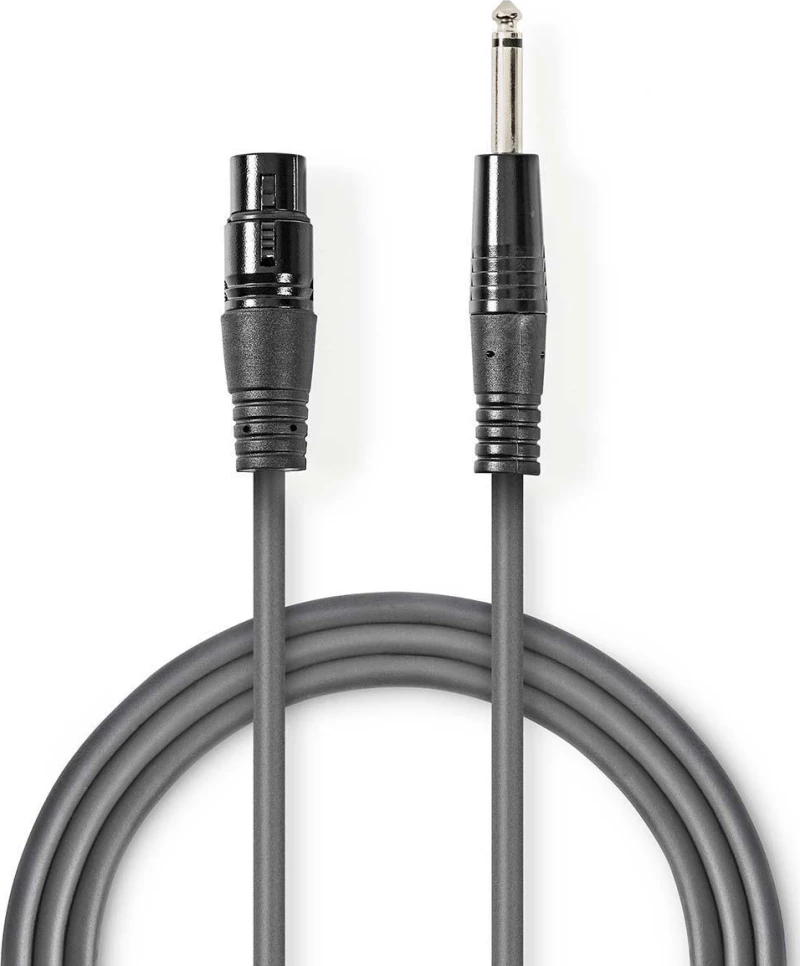 Nedis Cable XLR female - 6.3mm male 1.5m (COTH15120GY15)