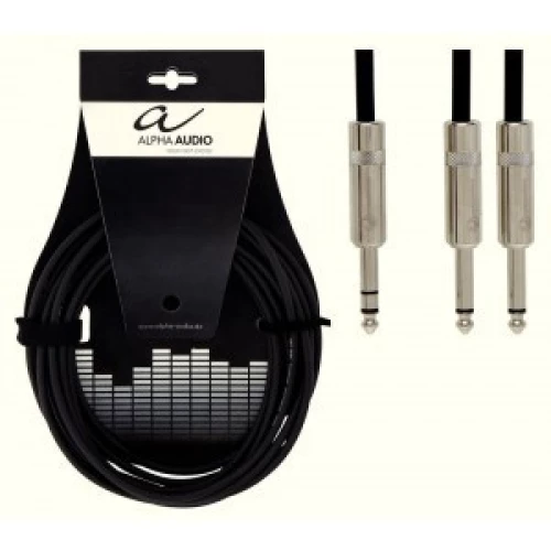 Alpha Audio Audio Cable 6.3mm male - 2x 6.3mm male 3m (190.725)