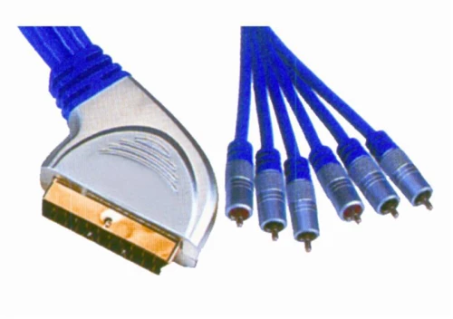X-treme AV Cable Scart male - 6x RCA male 1.5m (CR-636/1.5M)